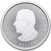 Серебряная монета 2oz Шерстистый Мамонт 10 долларов 2024 Канада