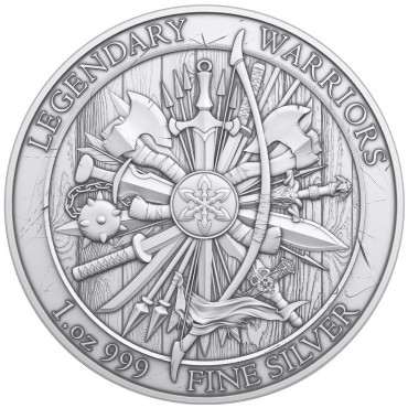 Серебряный раунд 1oz Легендарные Воины: Александр Великий США