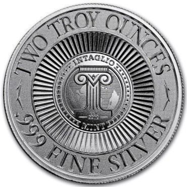 Серебряный раунд 2oz Череп (Тип I) 2023 США