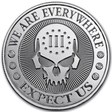 Срібний раунд 2oz Череп (Тип I) 2023 США