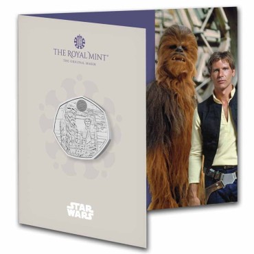 Монета Зоряні Війни: Хан Соло і Чубакка 50 пенсів 2024 Великобританія