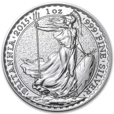 Серебряная монета 1oz Британия 2 английских фунта 2015 Британия