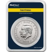 Серебряная монета 1oz Чешский Лев 2 доллара 2024 Ниуэ (MintDirect® Premier + PCGS FS®)