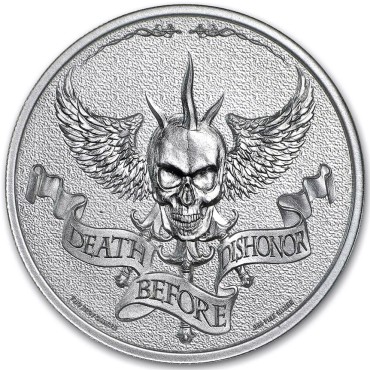 Серебряный раунд 2oz Morte Prima di Disonore США
