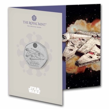Монета Звездные Войны: Тысячелетний Cокол 50 пенсов 2024 Великобритания