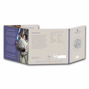 Монета Зоряні Війни: Люк Скайвокер і Принцеса Лея 50 пенсів 2024 Великобританія