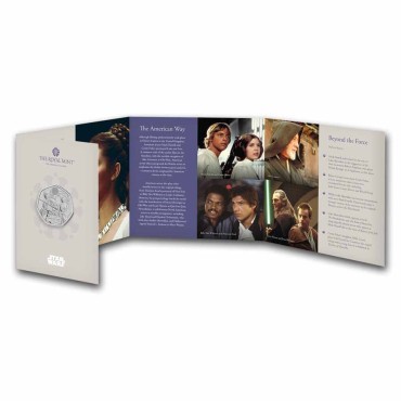 Монета Звездные Войны: Люк Скайуокер И Принцесса Лея 50 пенсов 2023 Великобритания