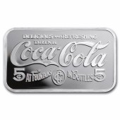 Срібний раунд 1oz Coca-Cola Vintage США (прямокутний)