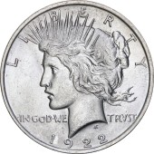 Серебряная монета Мирный Доллар 1 доллар 1922 США (BU)