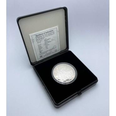 Срібна монета 20g Історія Залізниць "Саксонія" 7 вон 2003 Північна Корея