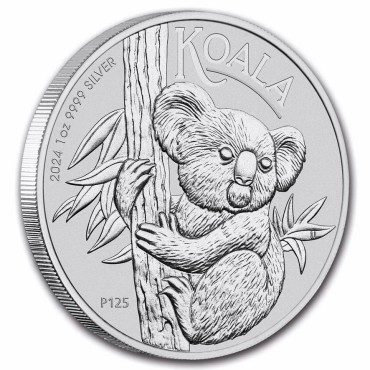 Срібна монета 1oz Коала 1 долар 2024 Австралія