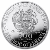 Серебряная монета 1oz Ноев Ковчег 500 драм 2024 Армения
