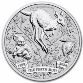 Серебряная монета 1oz 125 лет Пертскому Монетному Двору 1 доллар 2024 Австралия