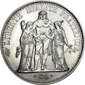 Серебряная монета 10 франков 1965-1970 год Франция