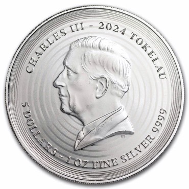 Срібна монета 1oz Піктограма Вінсент ван Гог 5 доларів 2024 Токелау (Prooflike)
