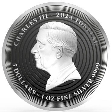 Срібна монета 1oz Піктограма Вінсент ван Гог 5 доларів 2024 Токелау (Prooflike)