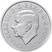 Серебряная монета 1oz Британский Лев и Американский Орел 2 английских фунта 2024 Британия