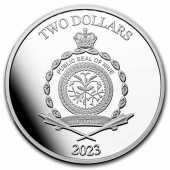 Серебряная монета 1oz Форсаж 2 доллара 2023 Ниуэ (Proof, цветная)