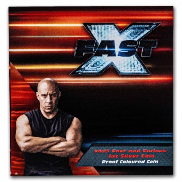 Серебряная монета 1oz Форсаж 2 доллара 2023 Ниуэ (Proof, цветная)