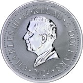 Серебряная монета 1oz Мустанг 5 долларов 2024 Токелау (Prooflike)