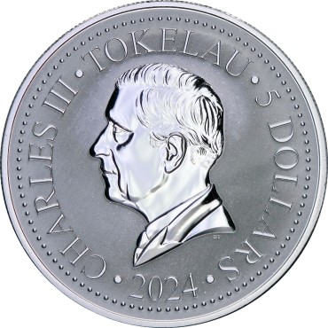 Серебряная монета 1oz Мустанг 5 долларов 2024 Токелау (Prooflike)