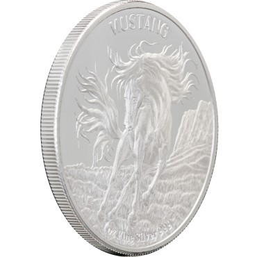 Серебряная монета 1oz Мустанг 5 долларов 2024 Токелау (Prooflike)