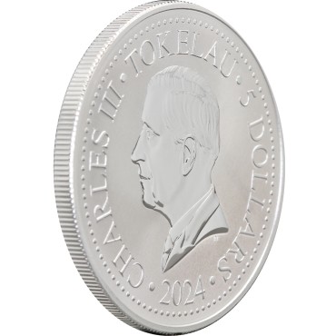 Серебряная монета 1oz Мустанг 5 долларов 2024 Токелау (Prooflike)
