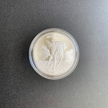 Серебряная монета 1oz Мустанг 5 долларов 2024 Токелау (Prooflike)