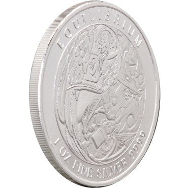 Серебряная монета 1oz Равновесие (Эквилибриум) 5 долларов 2024 Токелау