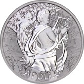 Серебряная монета 1oz Боги Олимпа "Аполлон" 1 доллар 2023 Тувалу