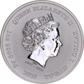 Серебряная монета 1oz Боги Олимпа "Аполлон" 1 доллар 2023 Тувалу