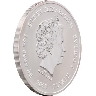 Серебряная монета 1oz Боги Олимпа "Аполлон" 1 доллар 2023 Тувалу