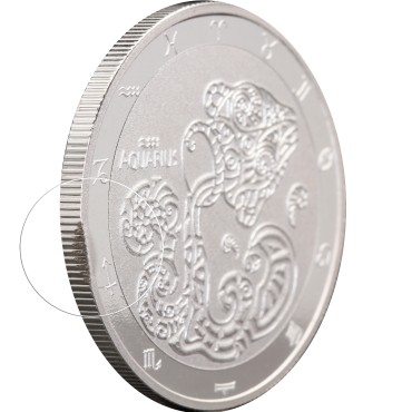 Серебряная монета 1oz Водолей 5 долларов 2022 Токелау