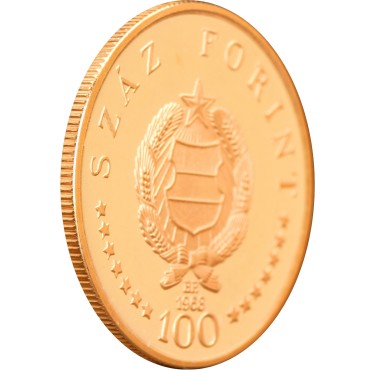 Золота монета 100 форинтів 1968 Угорщина