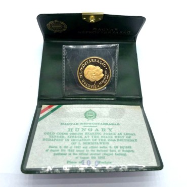 Золота монета 100 форинтів 1968 Угорщина