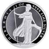Серебряная монета 1oz Гиберния 2 доллара 2024 Ниуэ