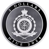 Срібна монета 1oz Гібернія 2 долари 2024 Ніуе