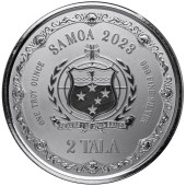 Серебряная монета 1oz Русалки Мама и Дочь 2 тала 2023 Самоа