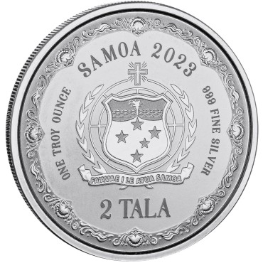 Срібна монета 1oz Русалки Мама та Дочка 2 тала 2023 Самоа
