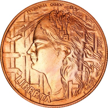 Золотая монета Свобода 10 скудо 1978 Сан-Марино