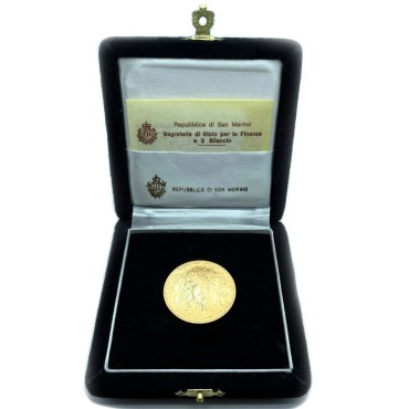 Золотая монета Свобода 10 скудо 1978 Сан-Марино