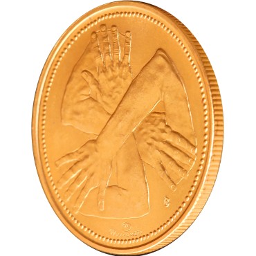 Золота монета Мир 5 скудо 1979 Сан-Марино