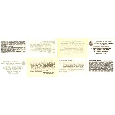 Набор золотых монет Свобода 1 скудо и 2 скудо 1978 Сан-Марино