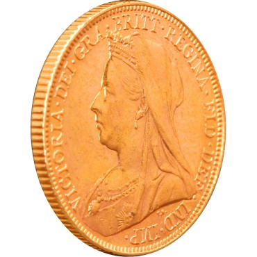 Золотая монета Соверен Виктории 1899 Великобритания