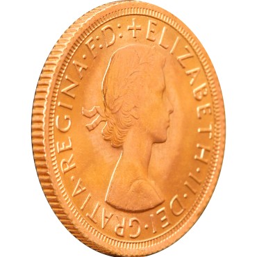 Золота монета Соверен Єлизавети II 1966 Великобританія