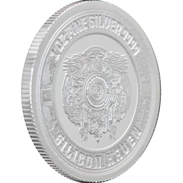 Серебряный раунд 1oz Кремниевая Долина 100 байткоинов 2024