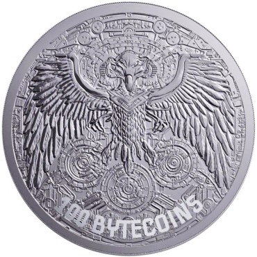 Серебряный раунд 1oz Кремниевая Долина 100 байткоинов 2024