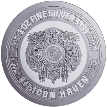 Серебряный раунд 1oz Кремниевая Долина 100 байткоинов 2024