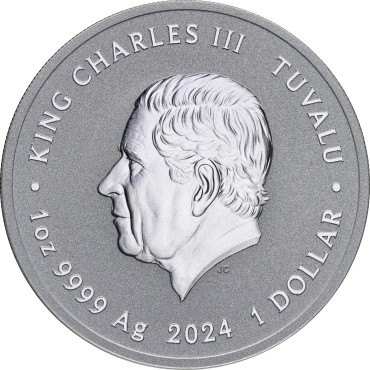 Серебряная монета 1oz Черепашки-Ниндзя 40 лет 1 доллар 2024 Тувалу