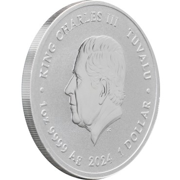 Серебряная монета 1oz Черепашки-Ниндзя 40 лет 1 доллар 2024 Тувалу